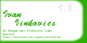 ivan vinkovics business card